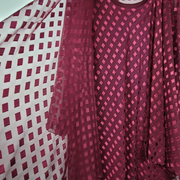 Vintage layered dress with sheer duster size 14 - Picture 4 of 13